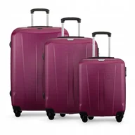 Walizki - PUCCINI Zestaw Komplet WALIZEK Podróżnych ABS Na Kółkach 3w1 ABS03 3B - miniaturka - grafika 1