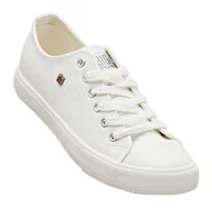 Trampki męskie - Trampki męskie ze skóry ekologicznej - Big Star V174347, białe - miniaturka - grafika 1