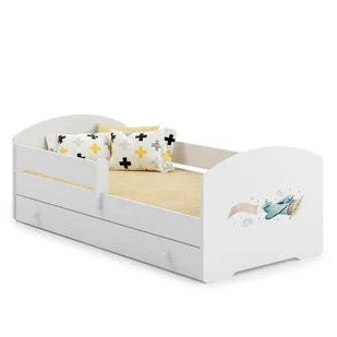 Łóżko dziecięce LUK z szufladą i barierką 160x80 Samolot - Łóżka dla dzieci i młodzieży - miniaturka - grafika 1