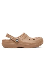 Klapki i japonki męskie - Crocs Klapki Classic Lined Clog 203591 Brązowy - miniaturka - grafika 1