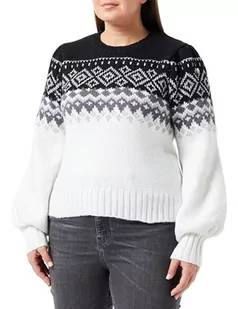 Sookie Damski sweter z dzianiny 12419408-SO01, czarny wełniany biały, XS/S, czarny wełniany biały, XS-S - Swetry damskie - miniaturka - grafika 1