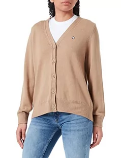 GANT Damska kurtka z dzianiny ICON G Cotton Cardigan Dark Khaki, standard, khaki (Dark Khaki), XXL - Kurtki damskie - miniaturka - grafika 1
