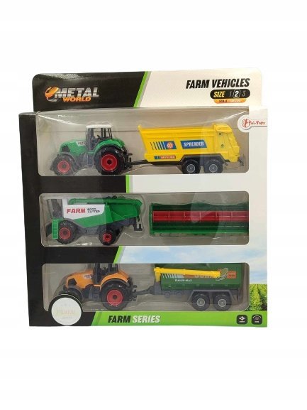 Pojazdy metalowe rolnicze z przyczepami Zestaw pojazdów Traktor Kombajn