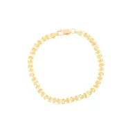 Bransoletki - Srebrna Pozłacana bransoletka 925 Królewski Płaski splot - miniaturka - grafika 1