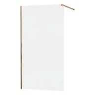 Ścianki i drzwi prysznicowe - Mexen Kioto ścianka prysznicowa 100 x 200 cm, szron 8 mm, różowe złoto - 800-100-101-60-30 - miniaturka - grafika 1