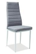 Krzesła - Signal Krzesło H266 białe metalowe nogi, szara tapicerka TAP.06 - miniaturka - grafika 1