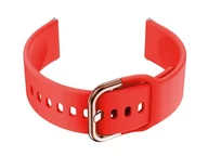 Paski - Pasek gumowy do smartwatch U01 - czerwony/r.gold - 18mm - miniaturka - grafika 1