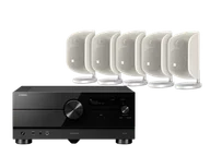 Kino domowe - Yamaha RX-A6A czarny + 5 x M-1 biały - miniaturka - grafika 1