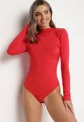 Body - Czerwone Body z Marszczeniem Rafanbi - miniaturka - grafika 1