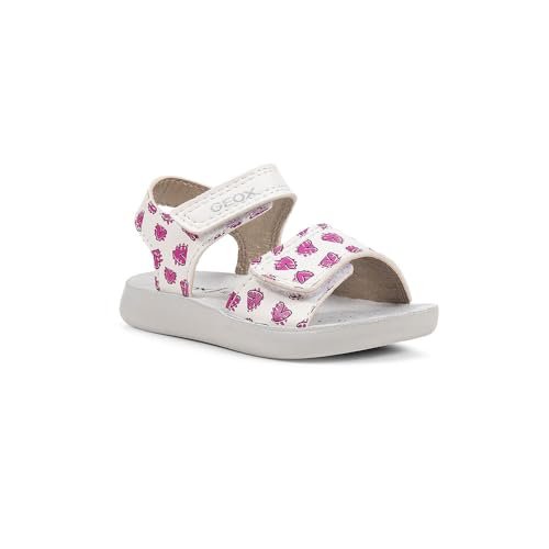 Geox B Sandal Lightfloppy dla dziewcząt i dziewcząt, Biała fuksja, 25 EU