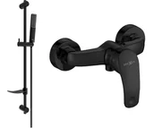 Zestawy baterii łazienkowych - Mexen Fabia DF72 bateria prysznicowa z zestawem prysznicowym, czarna - 74654DF72-70 - miniaturka - grafika 1