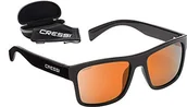 Okulary przeciwsłoneczne - Cressi Unisex-Adult Spike Sunglasses Sportowe okulary przeciwsłoneczne ,Czarny/Lustrzany Obiektyw Pomarańczowy ,Jeden rozmiar ,XDB100543 - miniaturka - grafika 1
