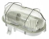 Oprawy, klosze i abażury - Oprawa kanałowa Owal 60 E27 z siatką metalową klosz z poliwęglanu D.3166P - miniaturka - grafika 1