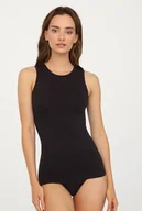 Bluzki damskie - Bezszwowa koszulka na ramiączkach, czarna, Gatta - miniaturka - grafika 1