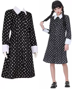 Strój Sukienka Wednesday Addams Cosplay 164/170 - Stroje karnawałowe - miniaturka - grafika 1