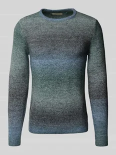 Sweter z dzianiny z okrągłym dekoltem model ‘DANNIE’ - Swetry męskie - miniaturka - grafika 1
