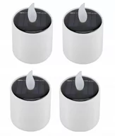 Lampy ogrodowe - Zestaw 4x Lampa Solarna LED Świeca Ogrodowa Efekt Płomienia Czujnik Zmierzchu - miniaturka - grafika 1