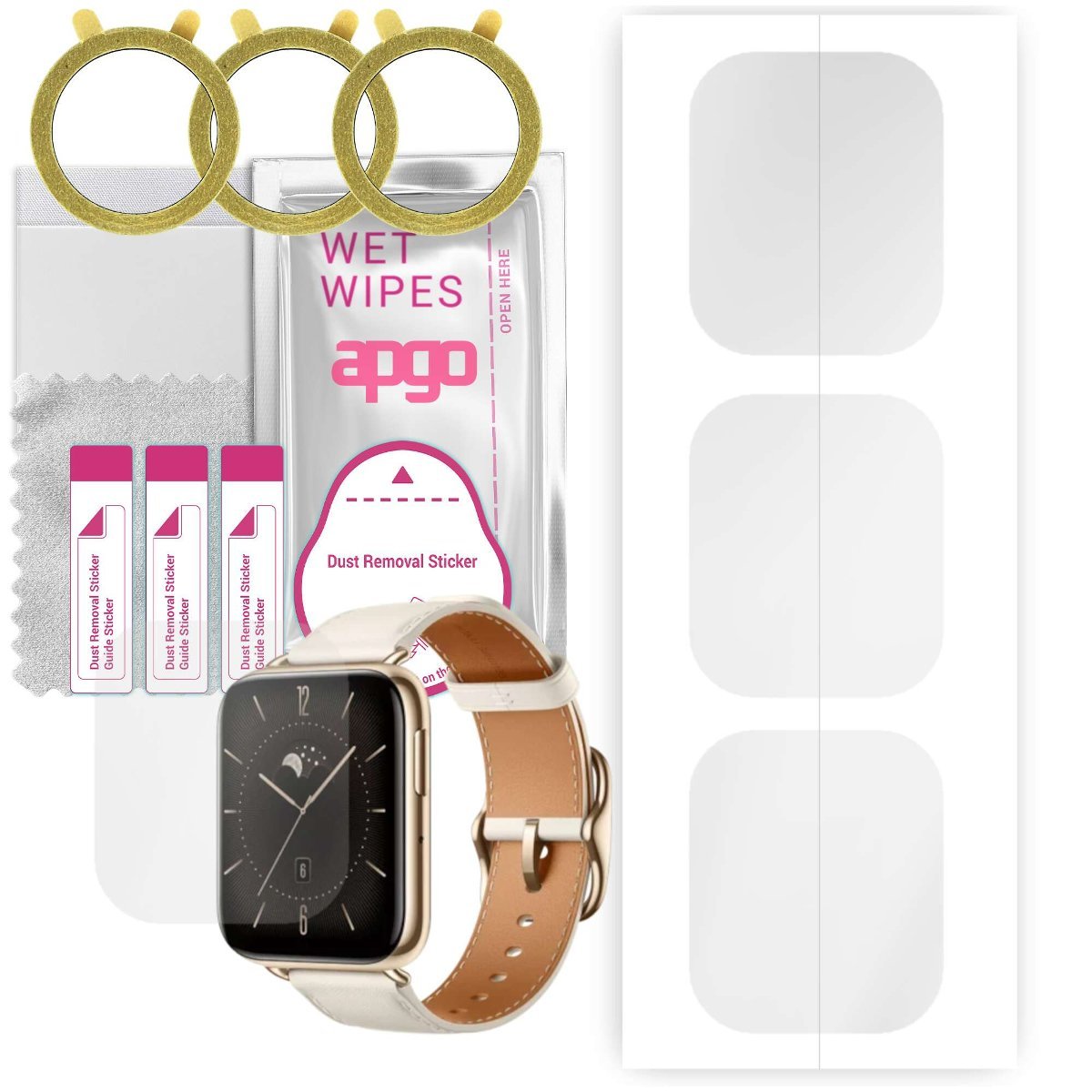 3x Folia hydrożelowa do Oppo Watch 3 - apgo Smartwatch Hydrogel Protection Ochrona na ekran smartwatcha