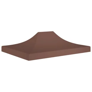 vidaXL Dach do namiotu imprezowego, 4 x 3 m, brązowy, 270 g/m - Pawilony ogrodowe - miniaturka - grafika 7