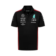Odzież do sportów motorowych - Koszulka polo męska Team Black Mercedes AMG F1 2023 - miniaturka - grafika 1