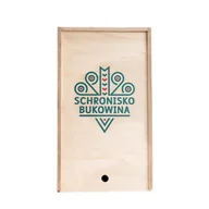 Zestawy upominkowe - Skrzynka prezentowa mała z wełną drzewną - Schronisko Bukowina - miniaturka - grafika 1