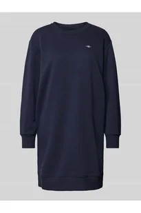 Sukienka z dzianiny dresowej z wyhaftowanym logo - Gant - Sukienki - miniaturka - grafika 1