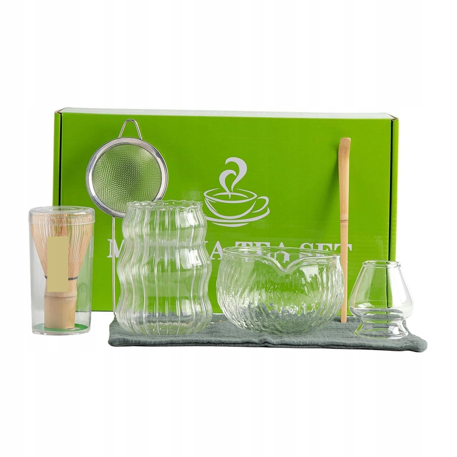 Prezentowy Do Herbaty Matcha Szkło Idealny 7 Szt