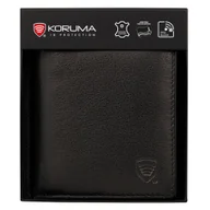 Portfele - Mały młodzieżowy portfel skórzany z ochroną RFID (czarny) - miniaturka - grafika 1