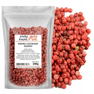 PIEPRZ CZERWONY ZIARNISTY 100g Aromatyczny naturalny ziarno jakość Kol-Pol - Pieprz - miniaturka - grafika 1