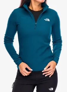 Bluza polarowa damska The North Face 100 Glacier 1/4 Zip - midnight petrol - Bluzy sportowe damskie - miniaturka - grafika 1