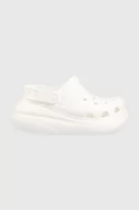 Klapki i japonki damskie - Crocs klapki Classic Crush Clog damskie kolor biały na platformie - miniaturka - grafika 1