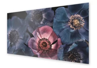Panel kuchenny HOMEPRINT Czarne kwiaty anemony 125x50 cm - Dekoracje domu - miniaturka - grafika 1