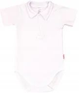 Body dla niemowląt - Body KOŁNIERZYK Polo KR BIAŁE r 104 KLEKLE - miniaturka - grafika 1