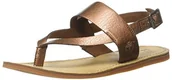 Sandały damskie - Timberland Sandały damskie Carolista Ankle Thong, brązowy - brązowy Md Brown Metallic - 38 EU - miniaturka - grafika 1