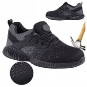 Obuwie robocze - Buty robocze męskie PÓŁBUTY SPORTOWE Lekkie Przewiewne z PODNOSKIEM S1 43 - miniaturka - grafika 1