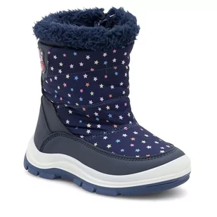 Śniegowce Peppa Pig AW23-228PP Granatowy - Buty dla dziewczynek - miniaturka - grafika 1