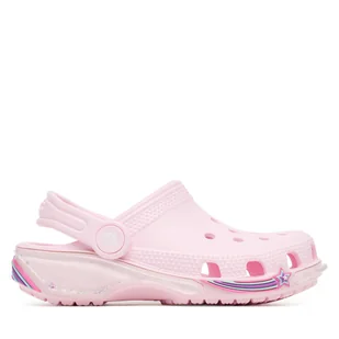 Klapki Crocs Classic Star Sparkle Shaker Clog 211620 Różowy - Buty dla dziewczynek - miniaturka - grafika 1