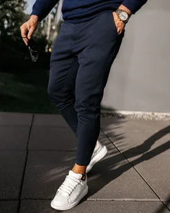 Spodnie męskie OLAVOGA FLINT 2024 granat M - Fashionplace - Spodnie męskie - miniaturka - grafika 1