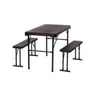 Meble ogrodowe - Meble ogrodowe jadalniane zestaw Wood antracyt Ote - miniaturka - grafika 1
