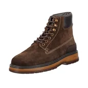 Botki damskie - GANT Męskie botki Clafton, ciemnobrązowe, 45 EU, Ciemny brąz, 46 EU - miniaturka - grafika 1