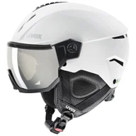 Kaski narciarskie - Uvex Instinct Visor, kask narciarski z wizjerem, biały - miniaturka - grafika 1