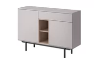 Komody - Komoda NISSO *szary/dąb, 125x89x40 , Płyta laminowana 16mm - miniaturka - grafika 1