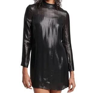 Sukienka damska Superdry Studios Sparkle koktajlowa mała czarna-M - Sukienki - miniaturka - grafika 1
