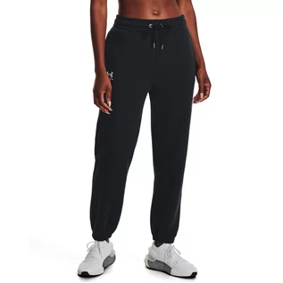 Spodnie sportowe damskie - Damskie spodnie dresowe Under Armour Essential Fleece Joggers - czarne - UNDER ARMOUR - grafika 1