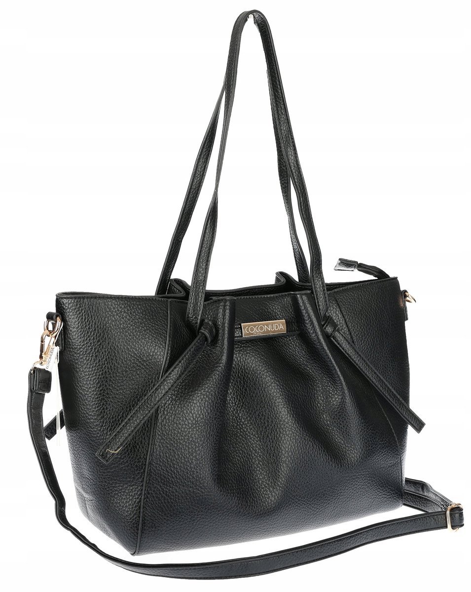 Torebka Damska Shopperka Pojemna Modna Duża Torba Listonoszka 14088 Czarna