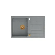 Zlewozmywaki - Quadron HB8203U5-C1_P2O Morgan 111 Silver stone (szary/miedziany) - miniaturka - grafika 1