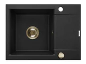 Zlewozmywaki - Invena Tesalia zlewozmywak granitowy 59x44 cm czarny AZ-01-Z42 - miniaturka - grafika 1