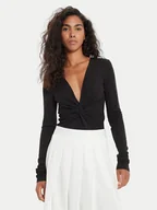 Body - TWINSET Body 241TE2131 Czarny Slim Fit - miniaturka - grafika 1