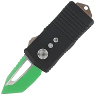 Noże - Nóż automatyczny OTF Microtech Exocet T/E Jedi Master Black Aluminium, Green M390 by Tony Marfione (158-1JM) - miniaturka - grafika 1