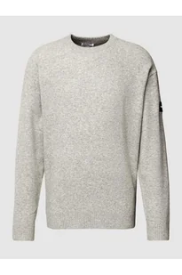 Sweter z dzianiny z prążkowanymi wykończeniami - CK Calvin Klein - Swetry męskie - miniaturka - grafika 1